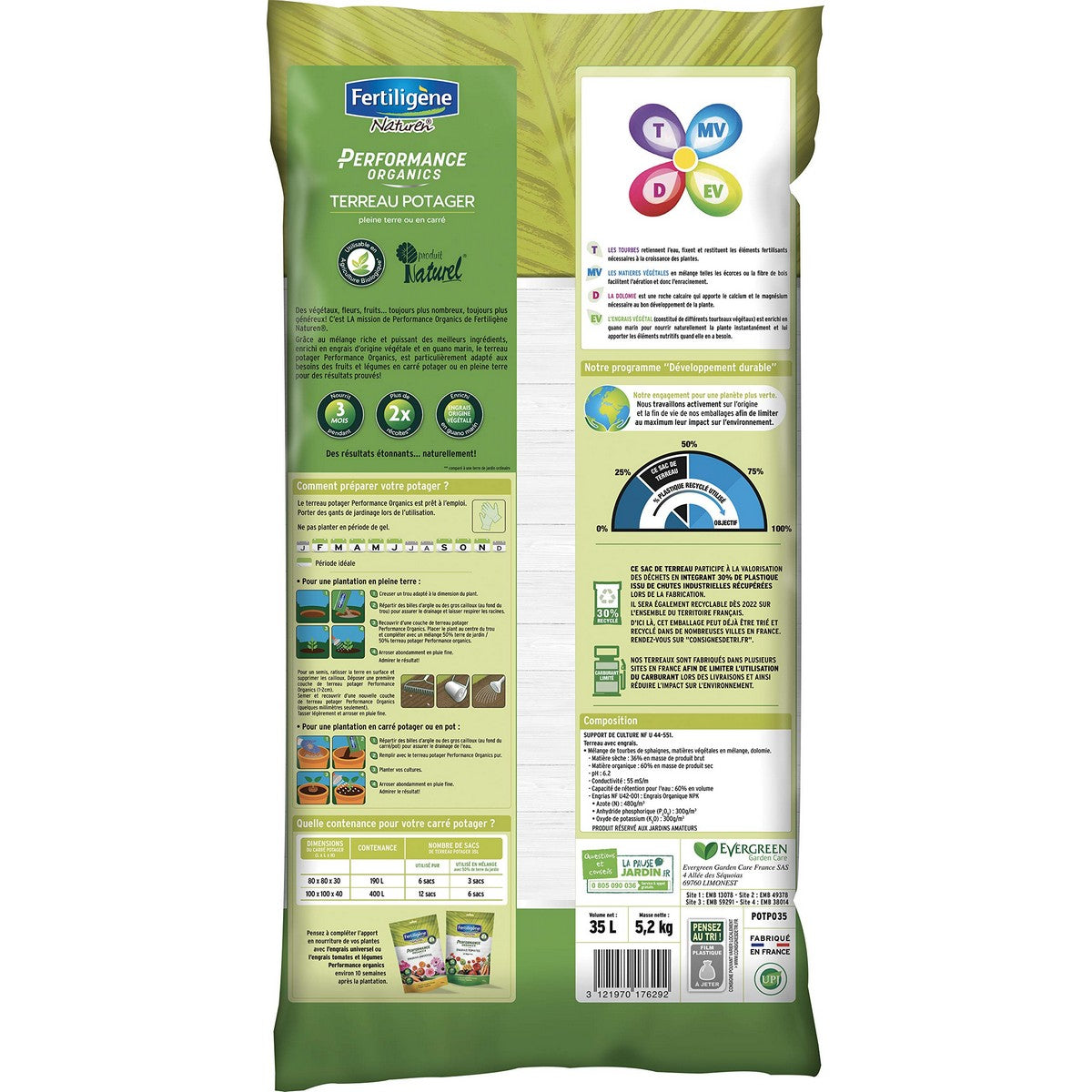 Zemlja za tegle Fertiligène Performance Organics 35 L