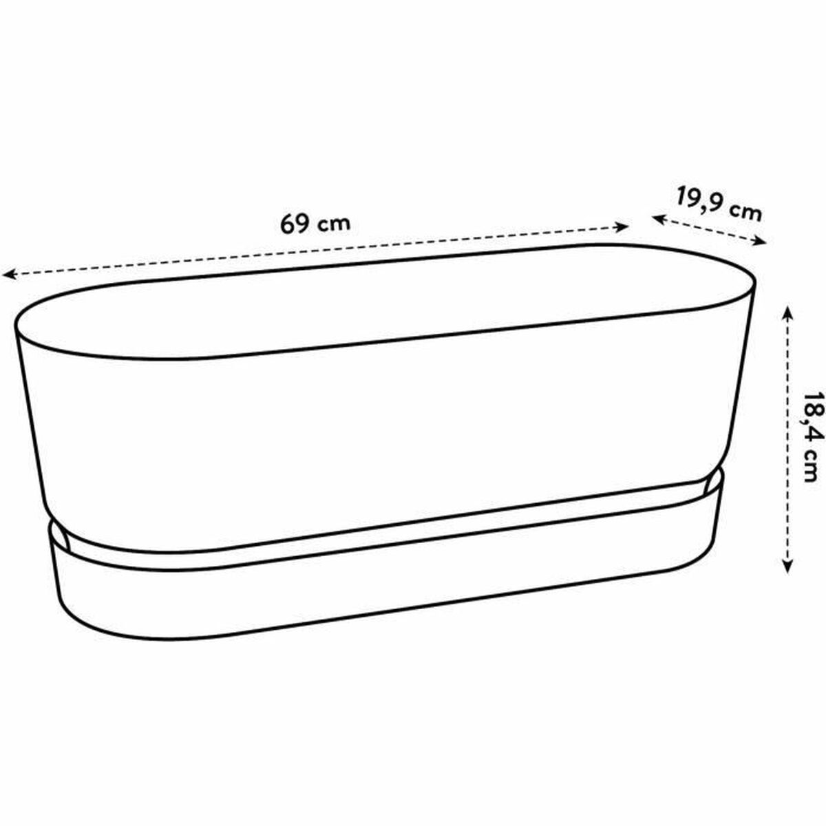 Žardinijera Elho   Crna 70 cm Plastika