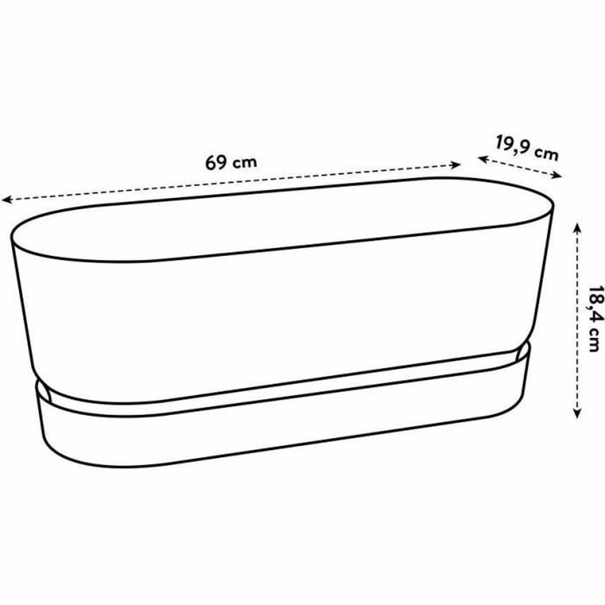 Žardinijera Elho   70 cm Plastika